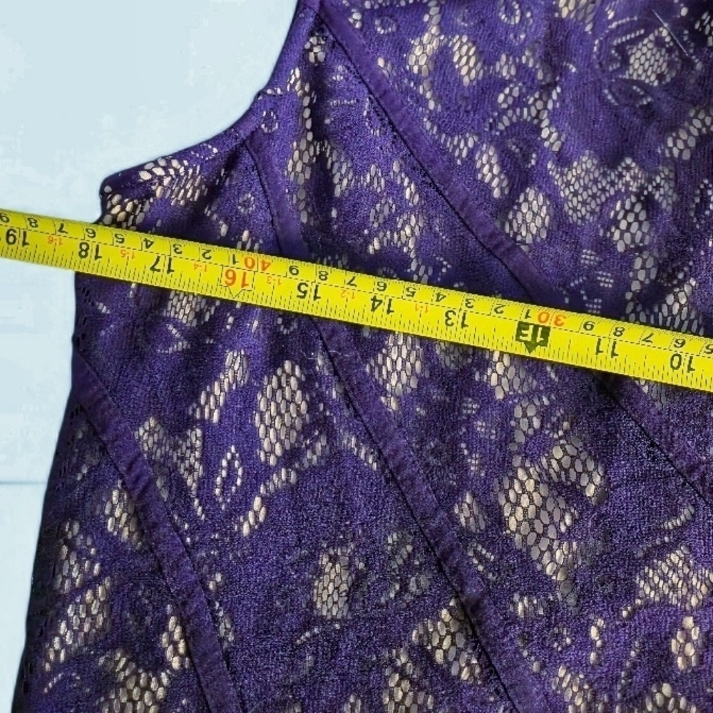 Cardalite Purple Lace Dress. Petite XL. - Picture 5 of 6